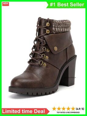 Extra Wide Width Women's Ankle Boots Memory Foam Side Zipper High Heel